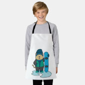 Kat als Snowboarder met Snowboard Schort (Gedragen)