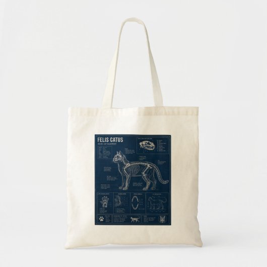 Kat Anatomie Tote Bag (Voorkant)