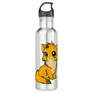Kat anime Schattige kitten figuur lijn kunst Waterfles