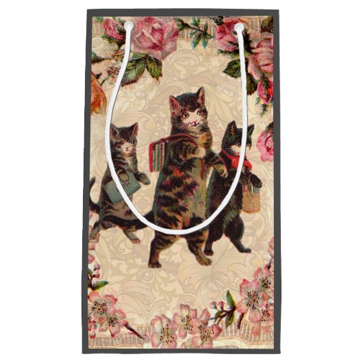 Kat Antiek Kittens Klein Cadeauzakje (Voorkant)