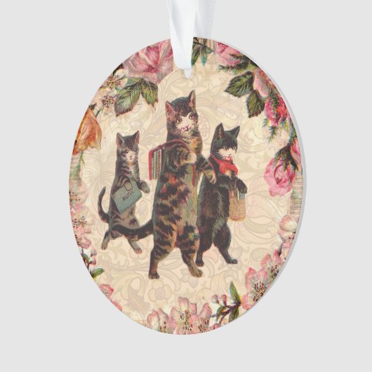 Kat   Antiek Kittens Ornament (voorkant)