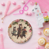 Kat   Antiek Kittens Papieren Bordje (Feest)