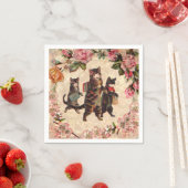 Kat Antiek Kittens Servetten (Insitu)