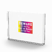 Kat Art Beware van de hond Fotoblokken (Rechts)