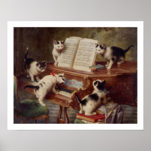Kat art: kunstdrukken: de overweging van Kitten Poster