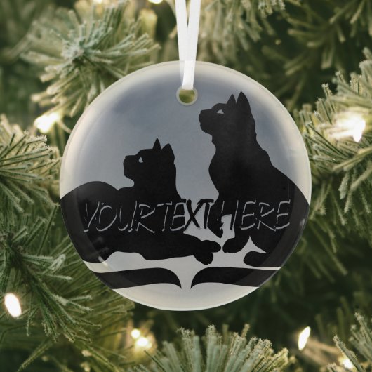 Kat Art Ornament gepersonaliseerde kattenklep Deco (Insitu)