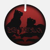 Kat Art Ornament gepersonaliseerde kattenklep Deco (Achterkant)