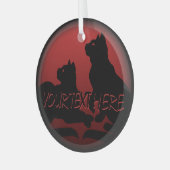 Kat Art Ornament gepersonaliseerde kattenklep Deco (Voorkant links)