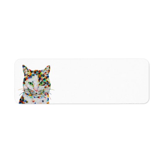 Kat Art Return-adreslabel Etiket (Voorkant)