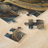 Kat astronaut cyberpunk kunst legpuzzel (Zijkant)