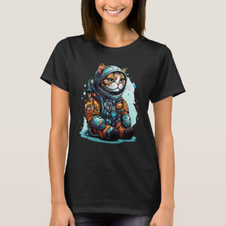 Kat Astronaut Helm Ruimte Verkenner Astronauten Ka T-shirt