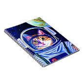 Kat Astronaut in de ruimte Notitieboek (Rechterzijde)