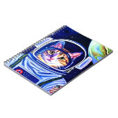 Kat Astronaut in de ruimte Notitieboek (Linkerzijde)