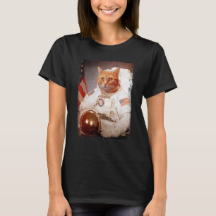 Kat Astronaut Maan Ruimte Missie Dier Astronaut  T-shirt