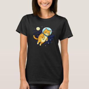 Kat Astronaut Ruimte Maan Dierenliefhebber Mama Pa T-shirt