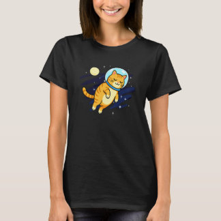 Kat Astronaut Ruimte Maan Dierenliefhebber Moeder  T-shirt