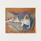 Kat, Augustus Macke Tapestry Wandkleed (Voorkant (horizontaal))