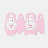 Kat Baby shower Kat Roze Bedankdoosjes (Uitgevouwen)