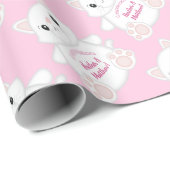 Kat Baby shower Kat Roze Cadeaupapier (Rol Hoek)