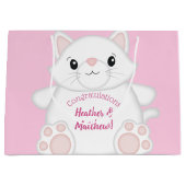 Kat Baby shower Kat Roze Groot Cadeauzakje (Voorkant)