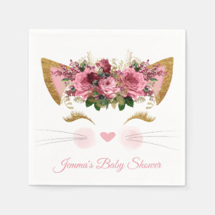 Kat Baby shower papieren servetten