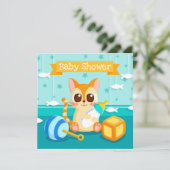 Kat Baby shower Uitnodiging (Staand voorkant)