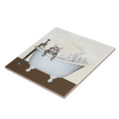 Kat badtijd tegeltje (Zijkant)