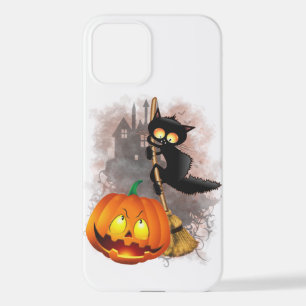 Kat Bang Door Pompoen Fun Halloween Karakter iPhone 12 Hoesje