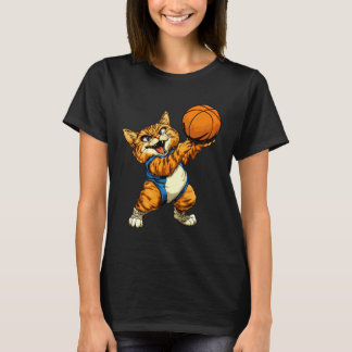 Kat Basketbal  Basketbal Speler Kat T-shirt