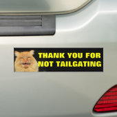 Kat bedankt die u niet op maat hebt gemaakt bumpersticker (Op auto)