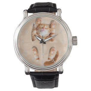 Kat begraven in zand horloge
