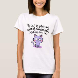 Kat beraamt wereldheerschappij t-shirt