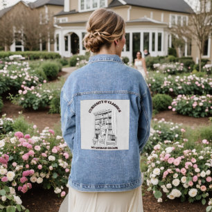 Kat Bibliothecaris Esthetische Kunstposter Denim Jacket