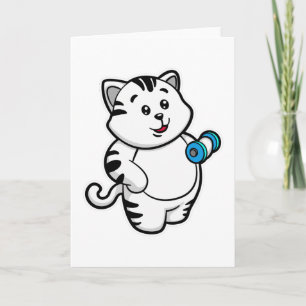 Kat bij Biceps-training met Dumbbell Kaart