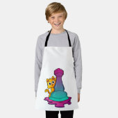 Kat bij Chess met Chess-stuk Rook Schort (Gedragen)