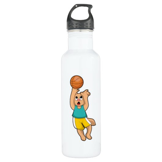Kat bij de Basketball-sport Waterfles (Voorkant)