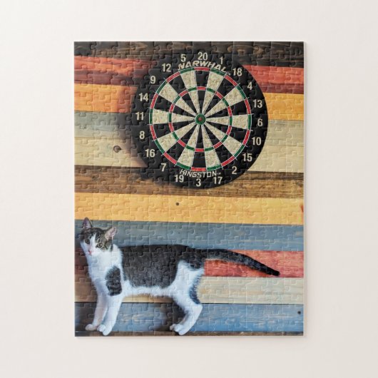 Kat bij een Pijltjespuzzel Legpuzzel (Verticaal)