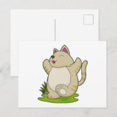 Kat bij yoga briefkaart (Voorkant / Achterkant)