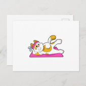 Kat bij yogaoefening rekoefening briefkaart (Voorkant / Achterkant)