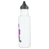 Kat bij zwemmen met zwempak waterfles (Rechts)