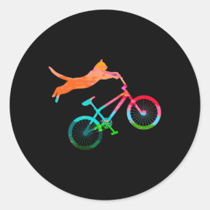 Kat Biker Fiets Kitty Mtb Atb Fietsen Mountainbike Ronde Sticker