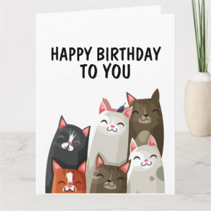KAT BIRTHDAY GROTE KAART, VAN MIJ EN MIJN KAT BEMA KAART