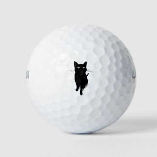 Kat Black Cat Vector Feline Pet Golfballen