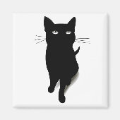 Kat Black Cat Vector Feline Pet Magneet (Voorkant)