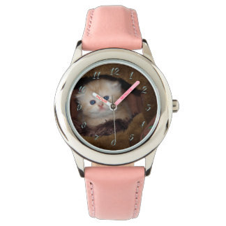 Kat blauwe ogen horloge
