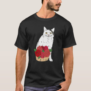 Kat Bloem Valentijnsdag Schattige Kitten Kitty Lie T-shirt