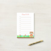 Kat. Bloemen en gepersonaliseerde taken Post-it® Notes (Op bureau)