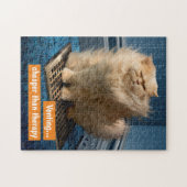 Kat boven gort legpuzzel (Horizontaal)