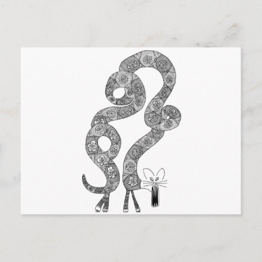 kat briefkaart (Voorkant)