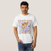 Kat Bruid en Bruidegom bruiloft T-shirt (Voorkant volledig)